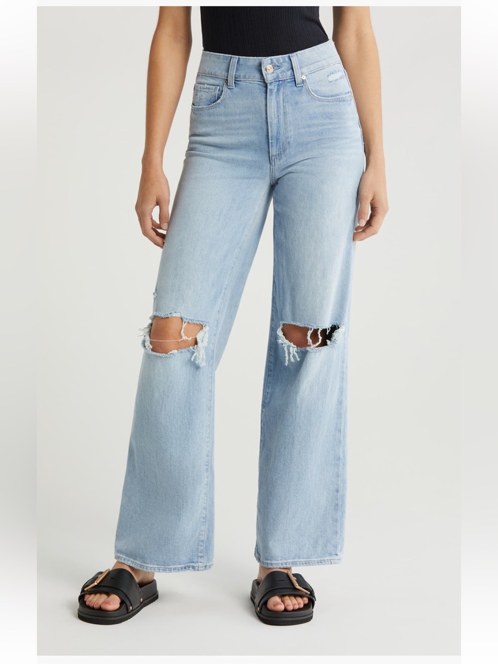 Paige-Sasha 
Wide Leg Jeans. (28)